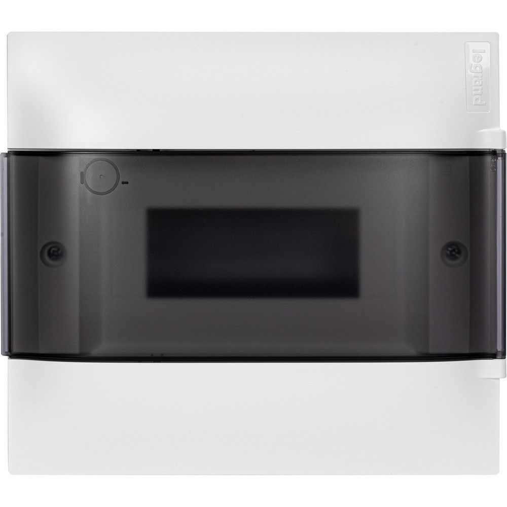 Пластиковые боксы и щиты Legrand Пластиковый щиток Legrand Practibox S Встраиваемый 8 мод 1X8 Дымчатая дверь 134558