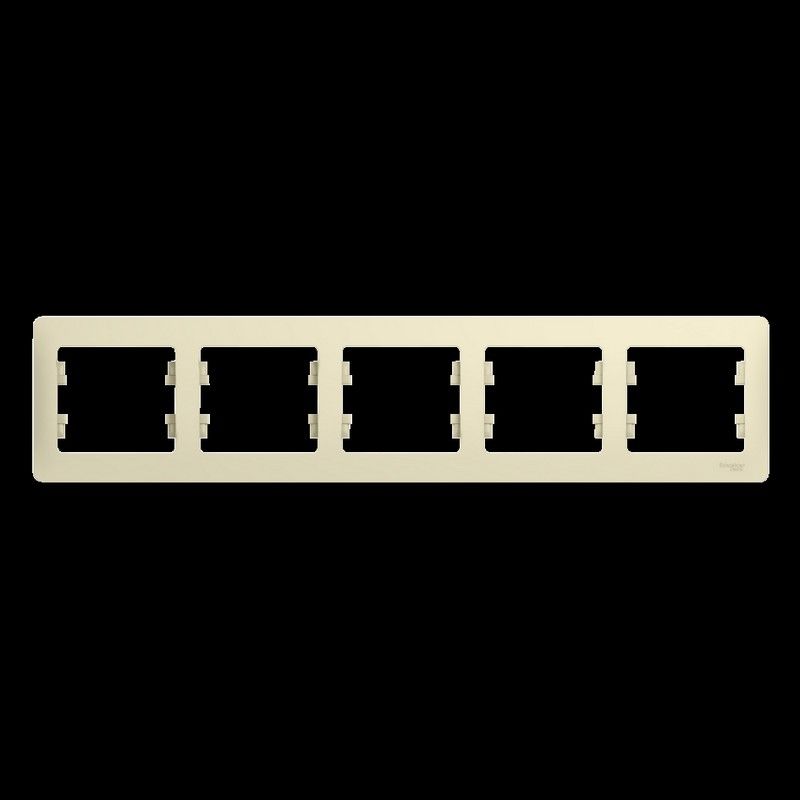 Glossa Бежевый Рамка Systeme Electric Glossa Бежевый 5-я, горизонтальная GSL000205