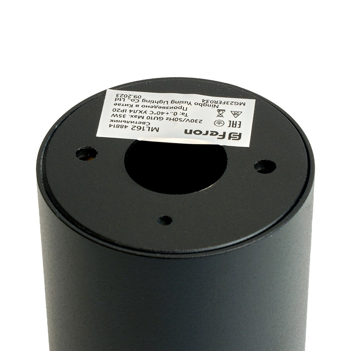 Накладные светодиодные светильники Светильник потолочный Feron ML162 Barrel LUNA GU10 черный 48814 