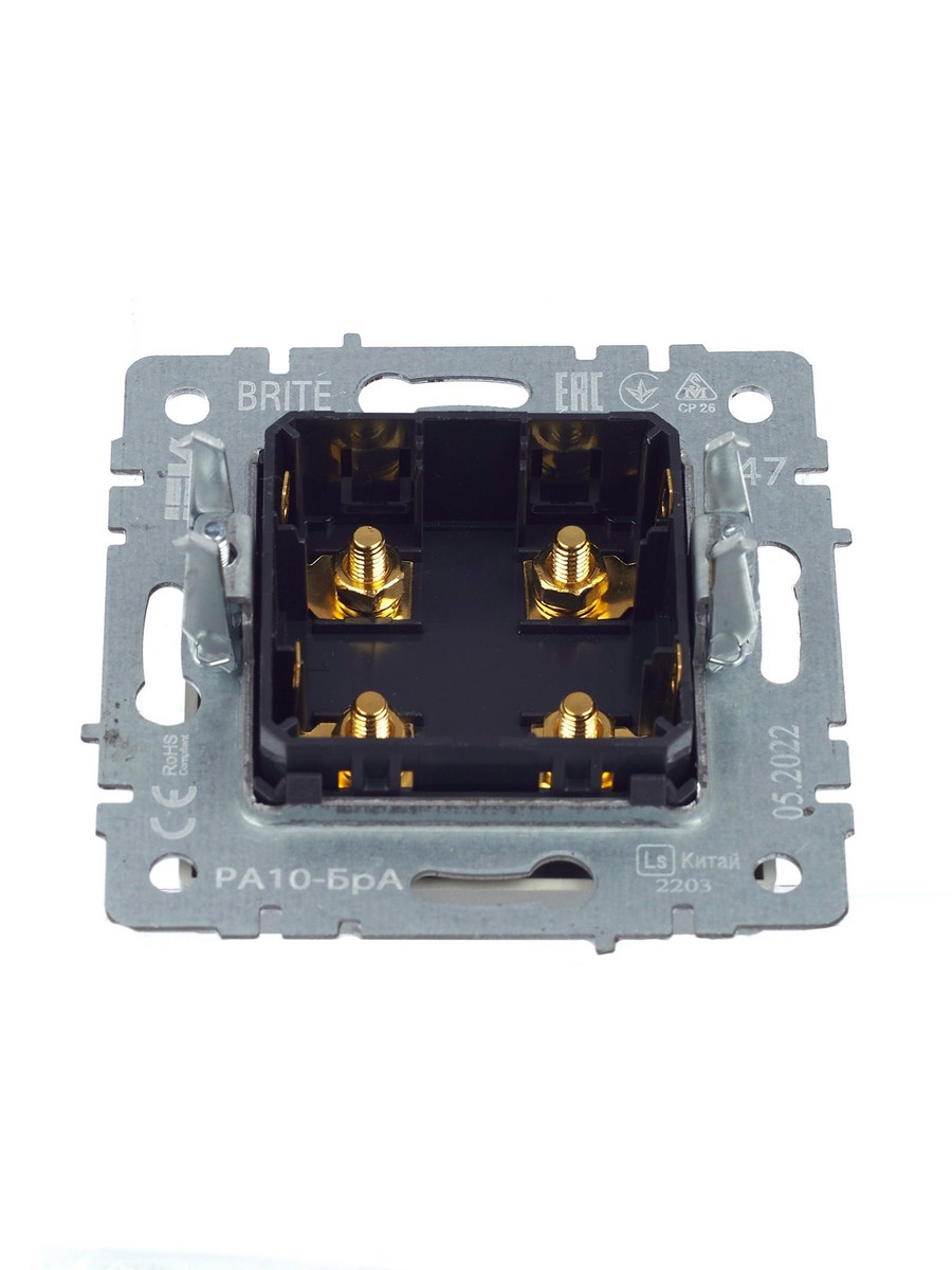 IEK Brite Алюминий Аудиорозетка IEK BRITE 4-местная РА10-БрА алюминий BR-S40-K47