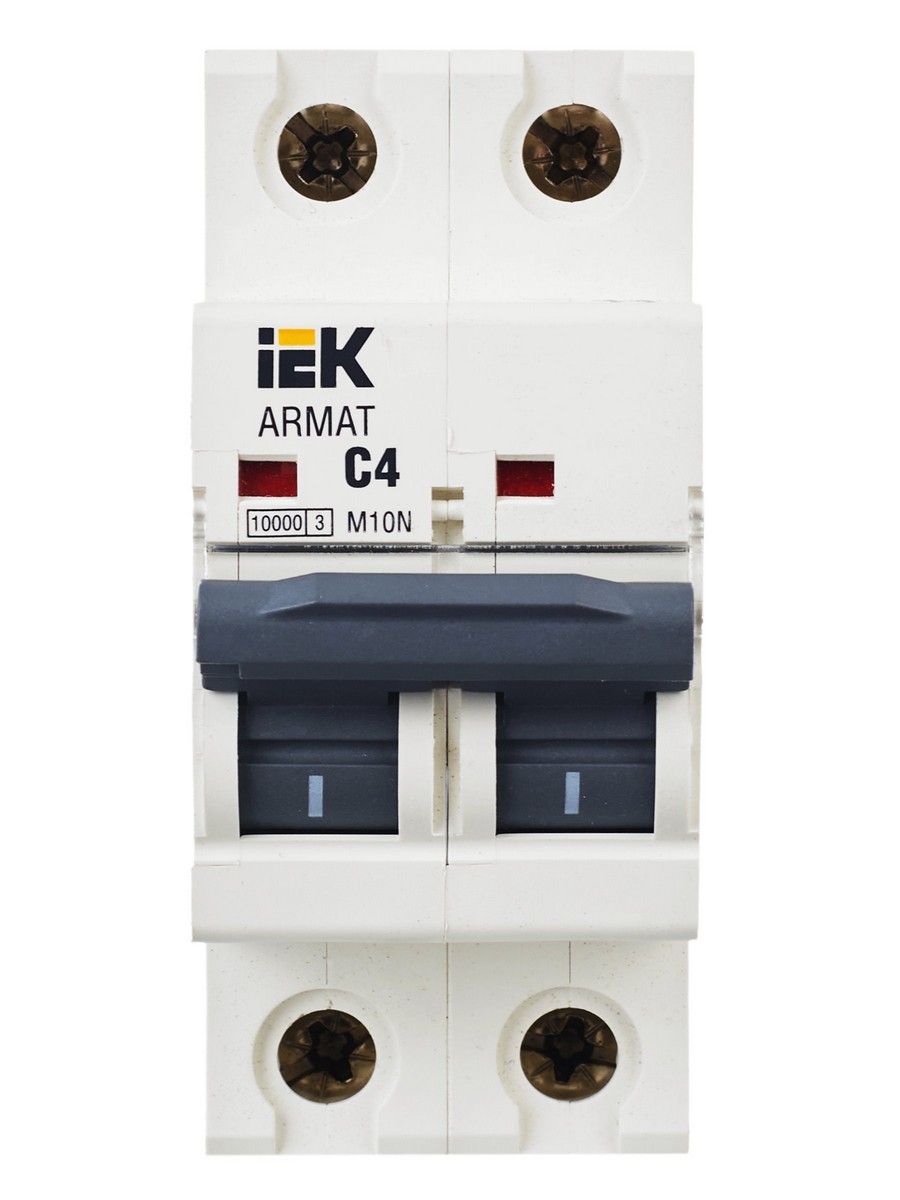 Автоматический выключатель IEK ARMAT M10N 2P C 4А AR-M10N-2-C004