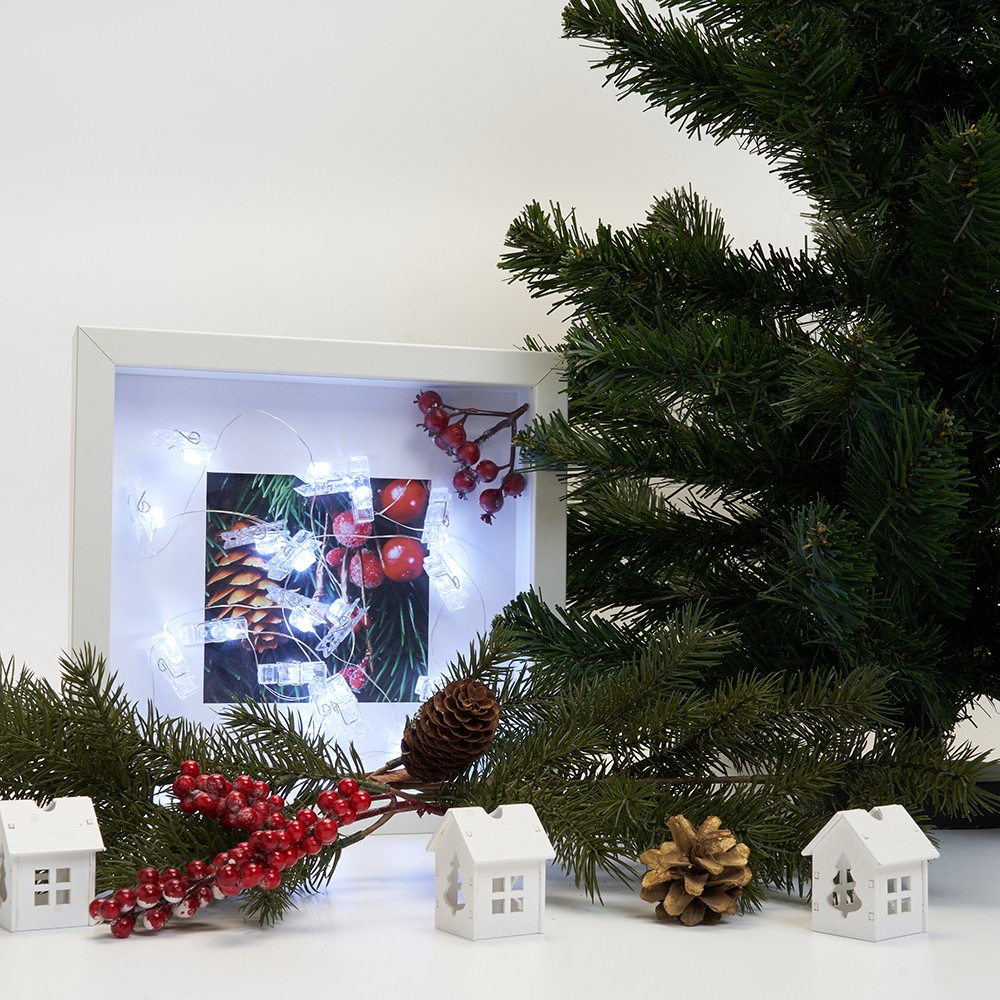 Гирлянда линейная Feron CL574 Прищепки статичная 4,5м USB 5000K 41653