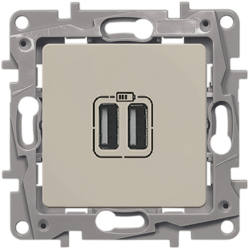Розетка USB Legrand Etika слоновая кость 2-ая 240В/5В 2400мА 672394