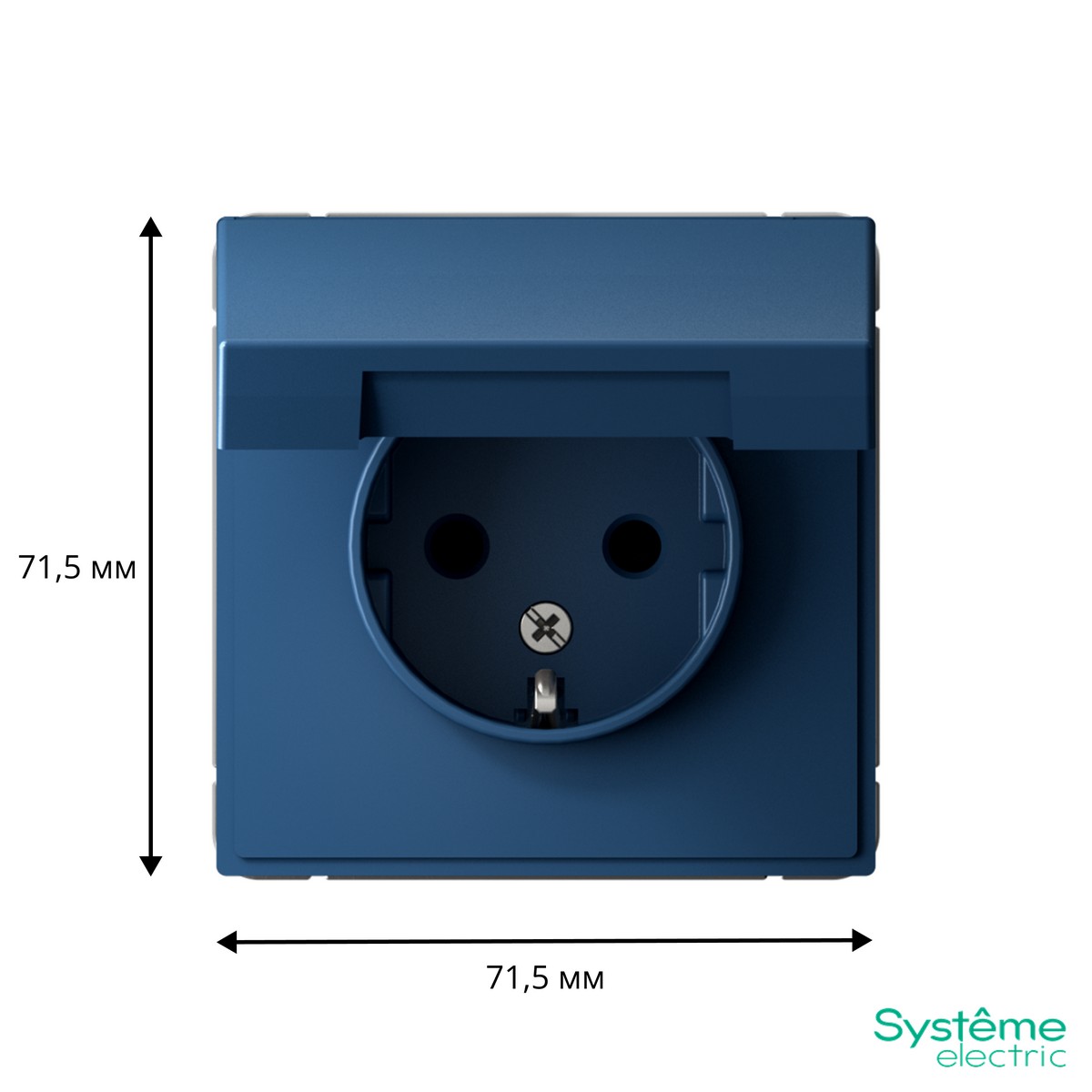 ArtGallery Аквамарин Розетка Systeme Electric ArtGallery Аквамарин с заземл. со шторк. с крышкой 16А IP20 GAL001146