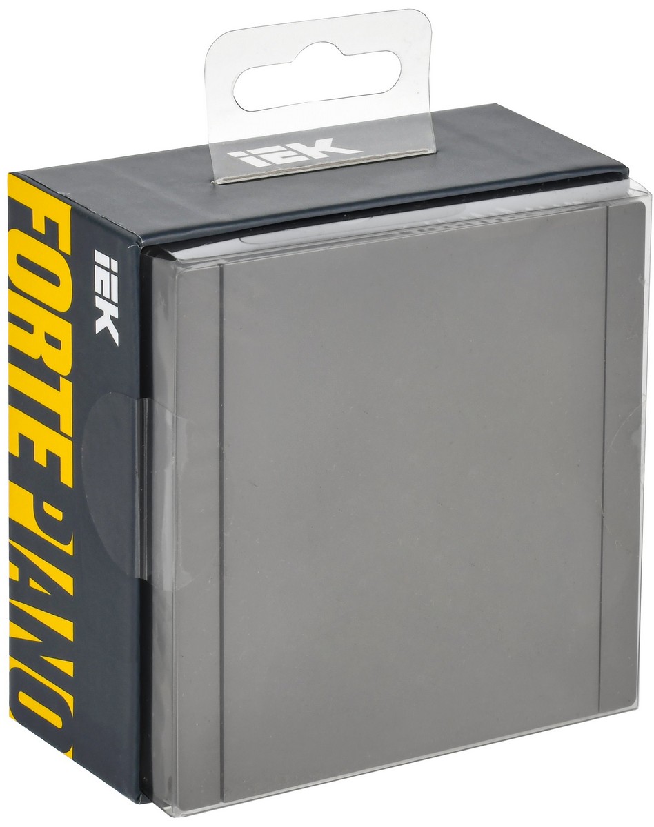 IEK FORTE&PIANO Сталь Розетка IEK FORTE&PIANO Сталь с/з со шт с крышкой безвинтовое крепление 16А IP44 FP519