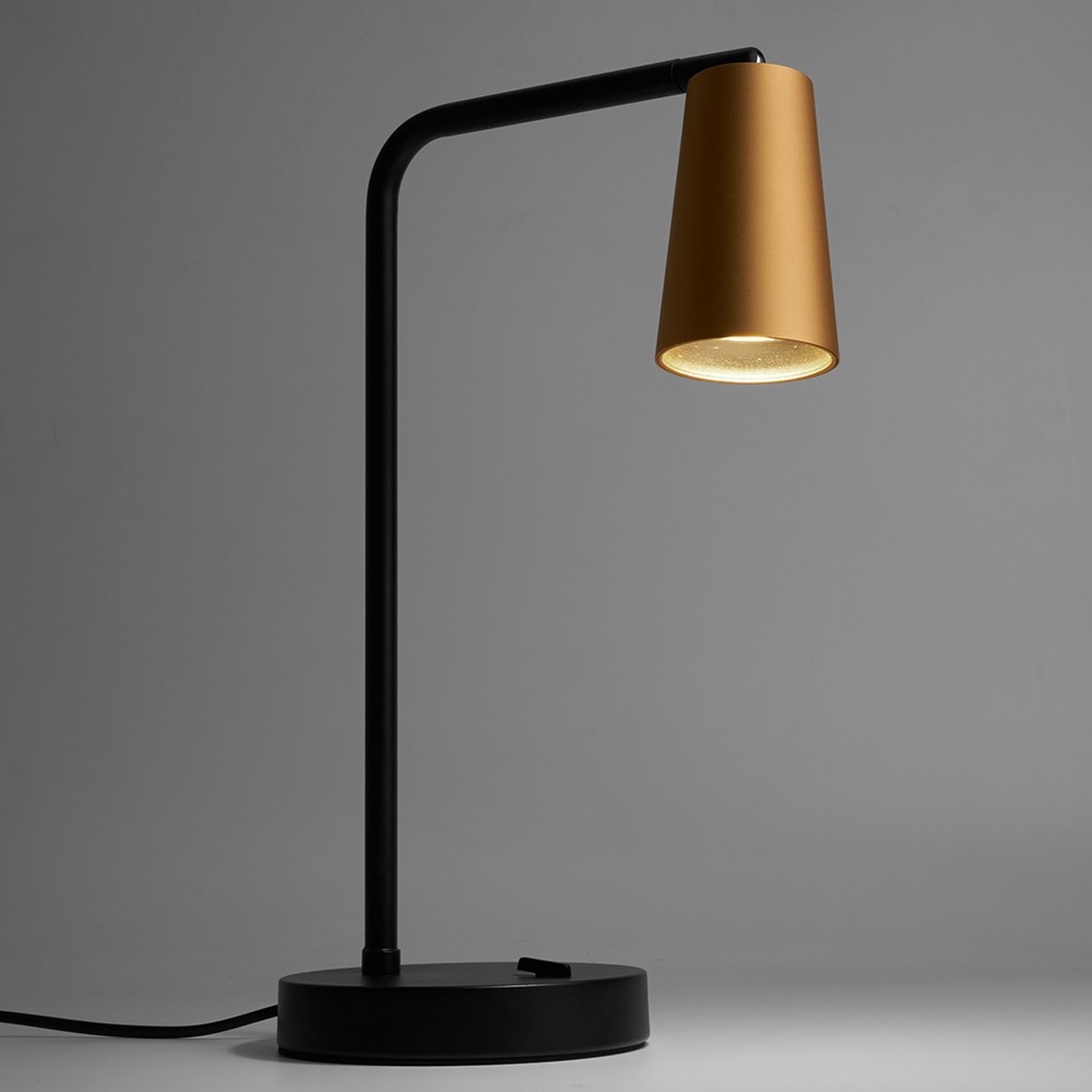 Настольные лампы Настольная лампа Feron DE185 BELL MR16 35W GU10 золото и чёрный 48426 