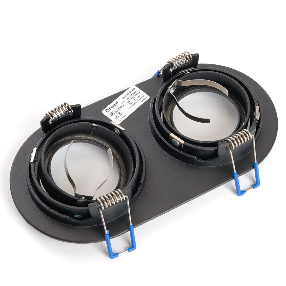 Встраиваемые светодиодные светильники Светильник потолочный встраиваемый Feron DL2812 черный 48459 