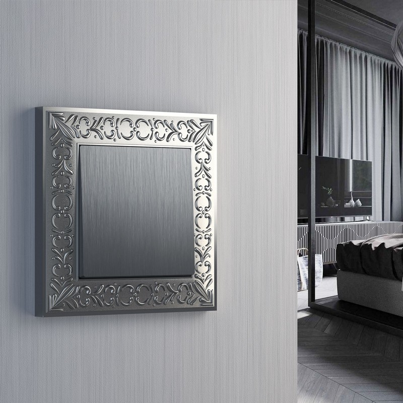 Werkel Серебряный рифленный механизмы Выключатель Werkel одноклавишный  (cеребряный рифленый) W1110009