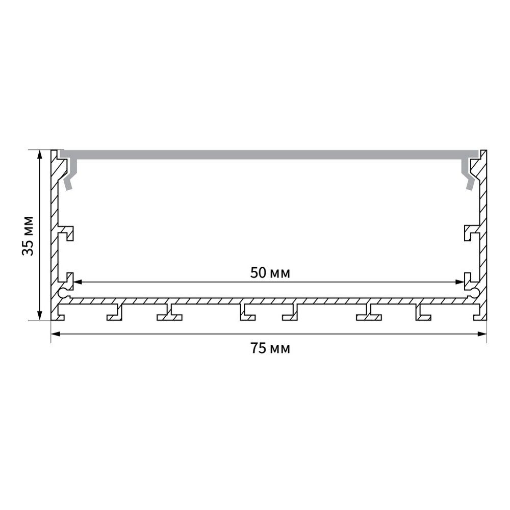 Профиль и крепеж для светодиодной ленты Профиль Feron  для светодиодной ленты накладной "Линии света" серебро CAB258 10375 