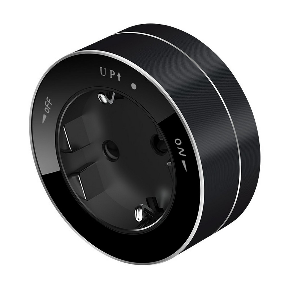 Розетка Systeme Electric MultiTrack Антрацит 2К+З круглая 16А/250В MTK13001B