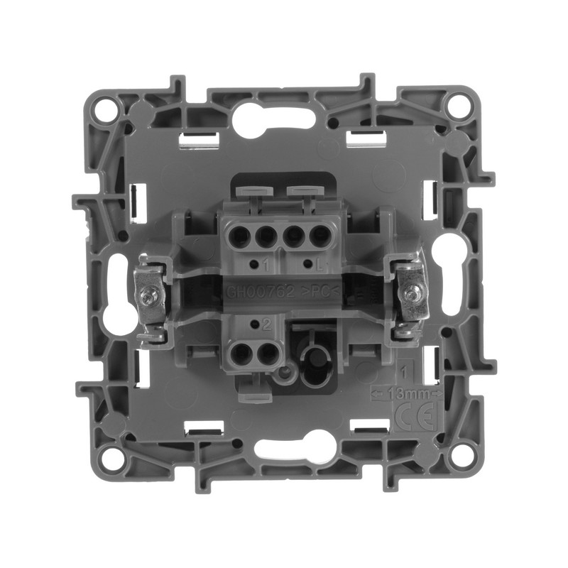 Переключатель Legrand Etika антрацит 1-клавишный, авт.клеммы, 10 AX, 250 В 672605