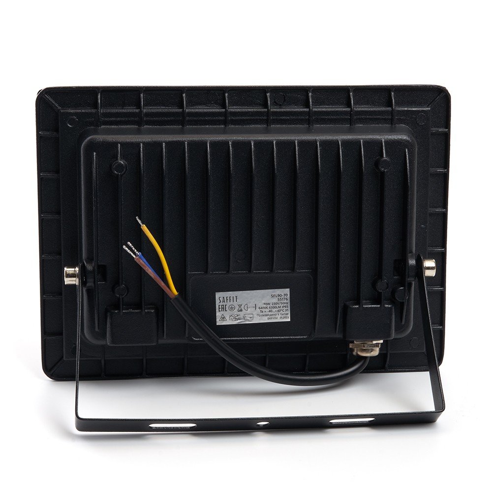 Светодиодный прожектор Saffit SFL90-70 IP65 70W 6400K черный 55176