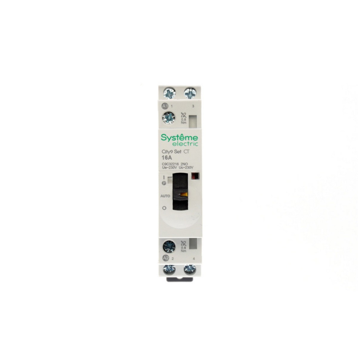 Модульный контактор Systeme Electric City9 SET 2P 2НО 16A Ручное управление AC C9C32216