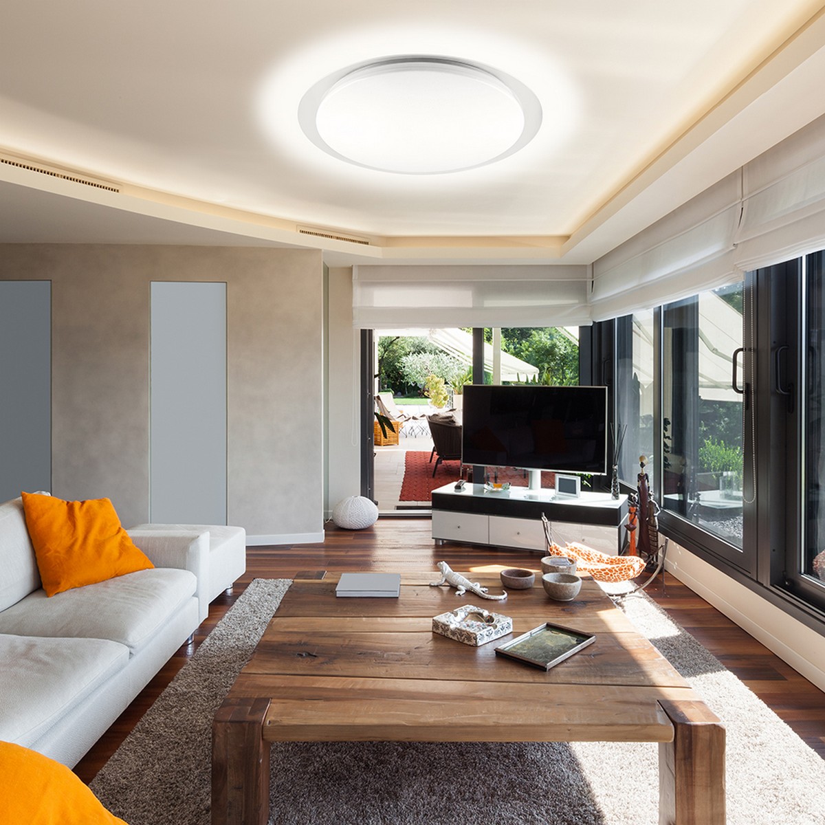 Управляемые светодиодные светильники и люстры Светодиодный управляемый светильник накладной Feron AL5000 STARLIGHT 70W 3000К-6500K 41584 