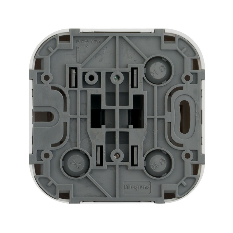 Переключатель Legrand Quteo 10A 1-клавишный проходной белый  782204