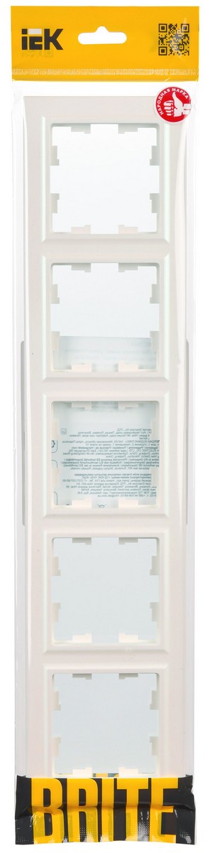 IEK Brite Рамки Рамка IEK BRITE BASE Жемчуг 5-м РУ-5-БрЖ BR-M52-K36