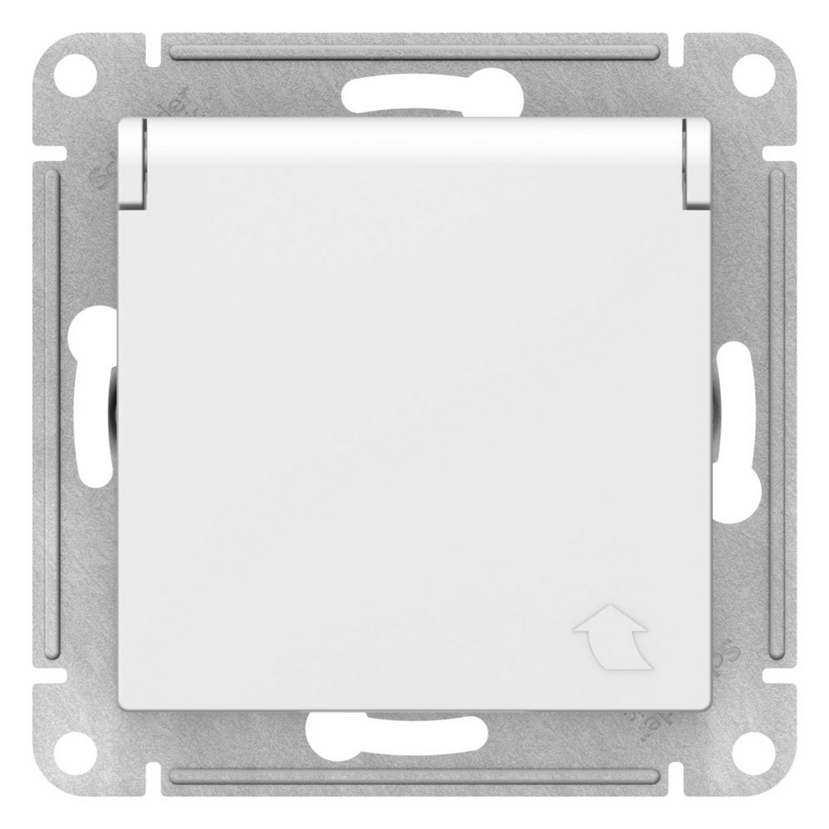 Розетка Systeme Electric AtlasDesign Лотос с/з со шторками крышкой, 16А, IP20, ATN001346
