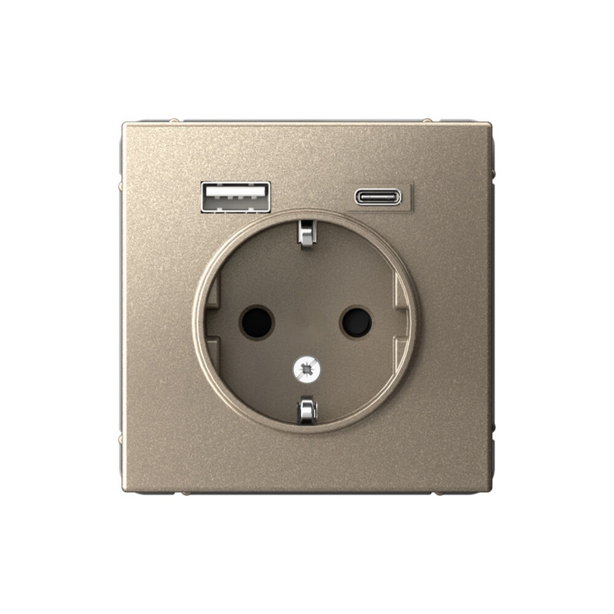 Розетка Systeme Electric ArtGallery Шампань 16А с 2 USB A+C 5В4А/30А 5В/15А GAL000532