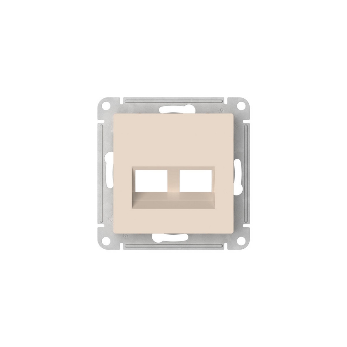 AtlasDesign Бежевый Накладка Systeme Electric AtlasDesign Бежевый двойная для информационных функций Keystone