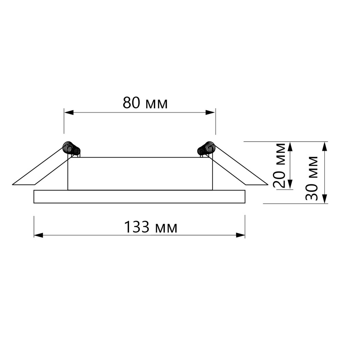Светильник встраиваемый Feron CD4021 с белой LED подсветкой GX53 прозрачный 29474