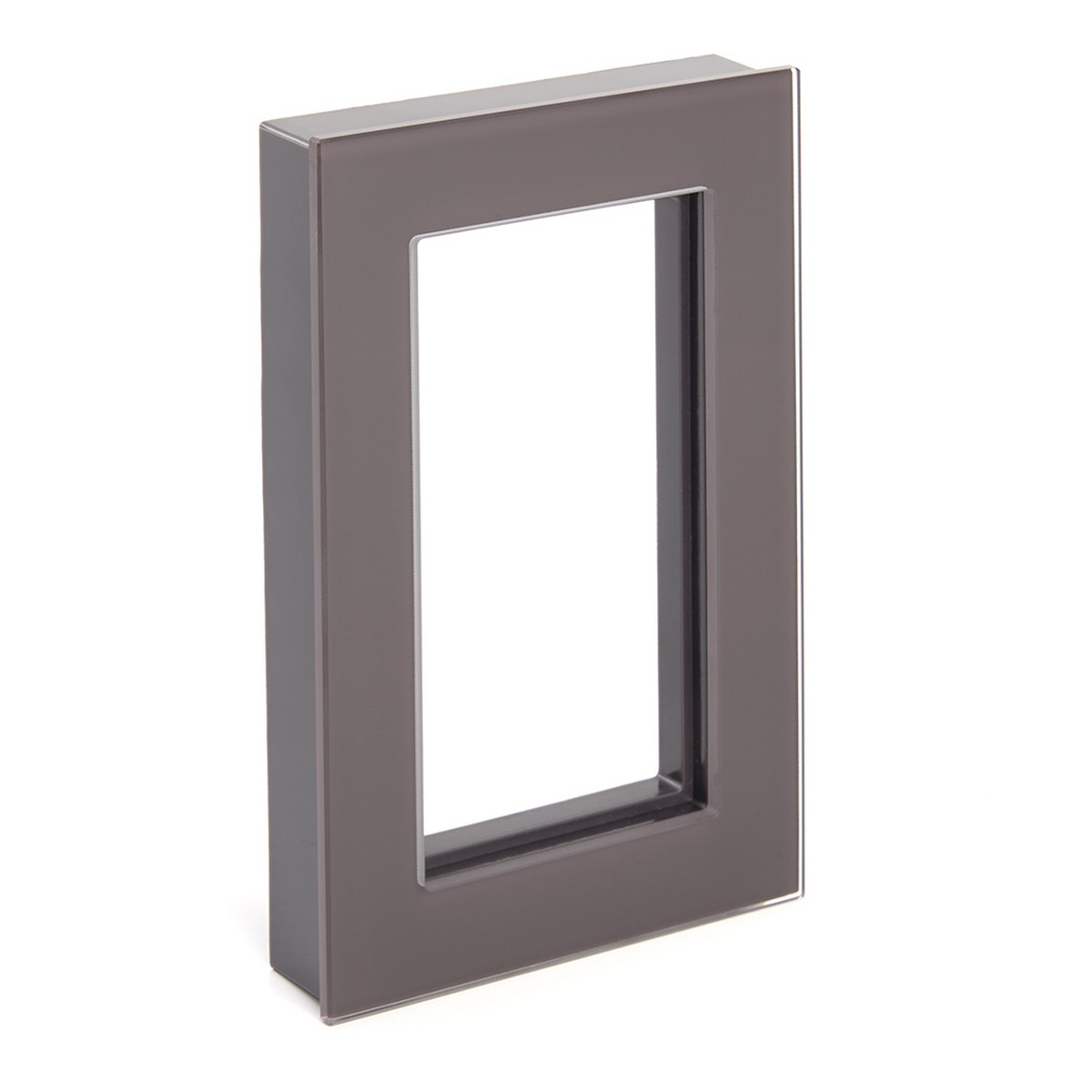 Катрин - Розетки и выключатели Stekker Рамка 2-местная (без перемычки) стекло STEKKER GFR00-7012-04 серия Катрин шоколад 39569