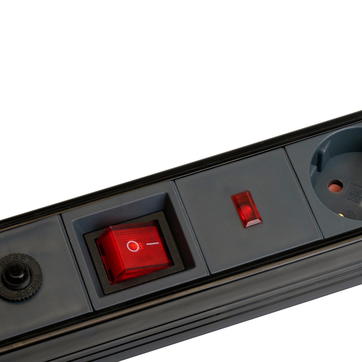 Колодки и удлинители, тройники Сетевой фильтр 4-местный с/з STEKKER HM22-41-03 3 м Techno черный 50157 