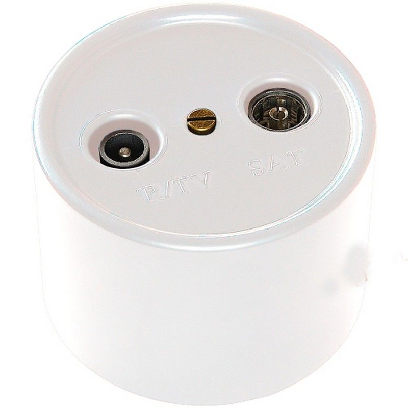 Bironi Лизетта - Ретро розетки и выключатели Розетка телевизионная BIRONI Пластик Белый ТV/FM B1-305-21