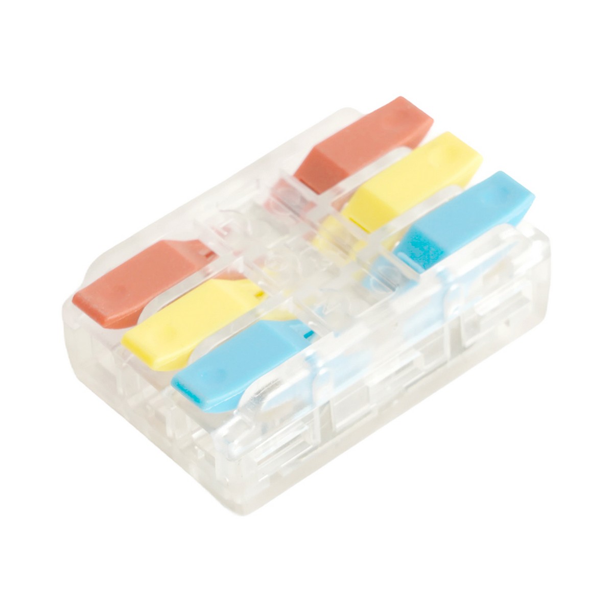 Клемма STEKKER LD219-423 супер-компактная проходная на 3 контакта (DIY упак 10 шт) 49785