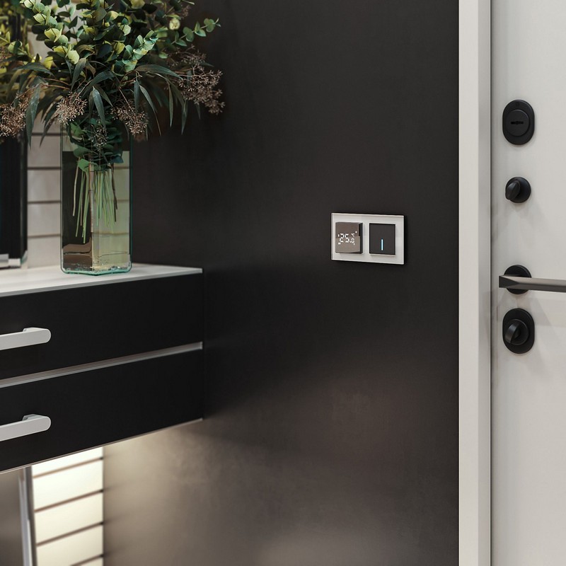 Werkel Черный матовый механизмы Умный сенсорный Выключатель Werkel одноклавишный черный матовый W4510608