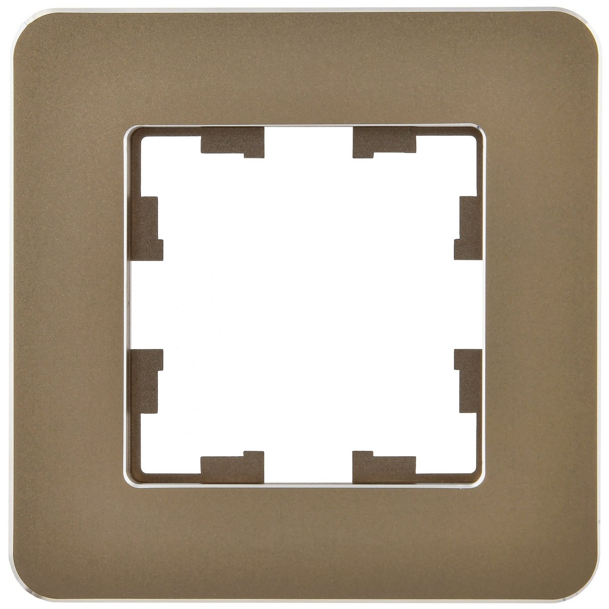 IEK Brite Рамки Рамка IEK BRITE DECOR Латунь металл. скругл.угол 1-м РУ-1-1-Бр RE BR-M12-M-01-K49