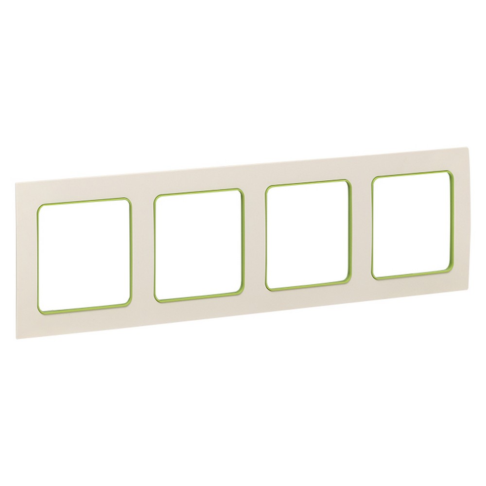 EKF Стокгольм белый Рамка 4-ая EKF PROxima Стокгольм Белый Линия зеленая  EAM-G-303-10