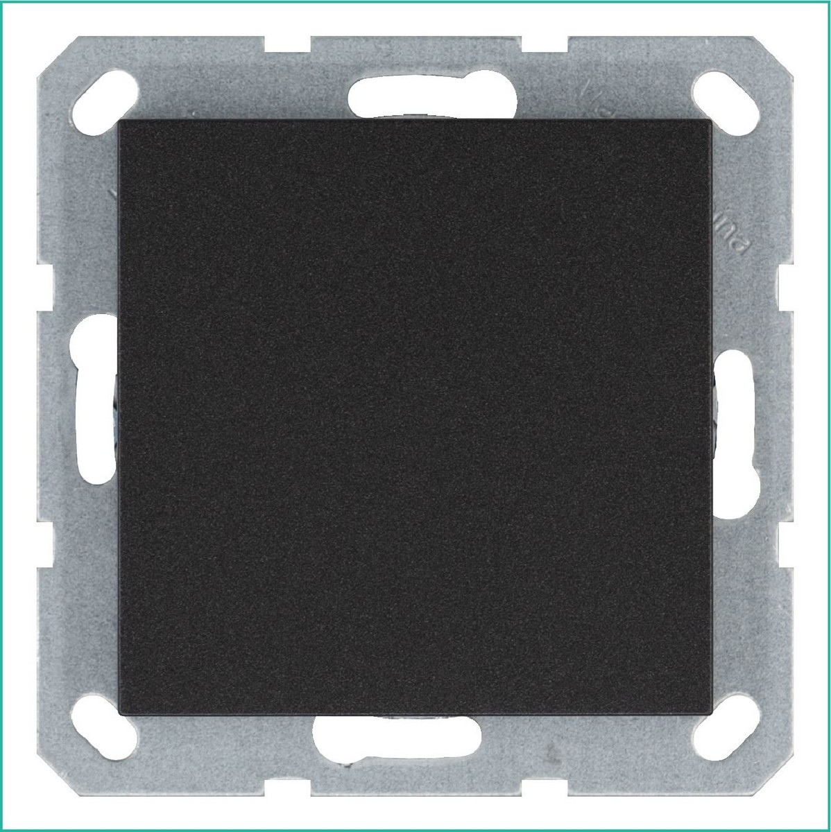 JASMART G - розетки и выключатели Заглушка JASMART Антрацит G8001B