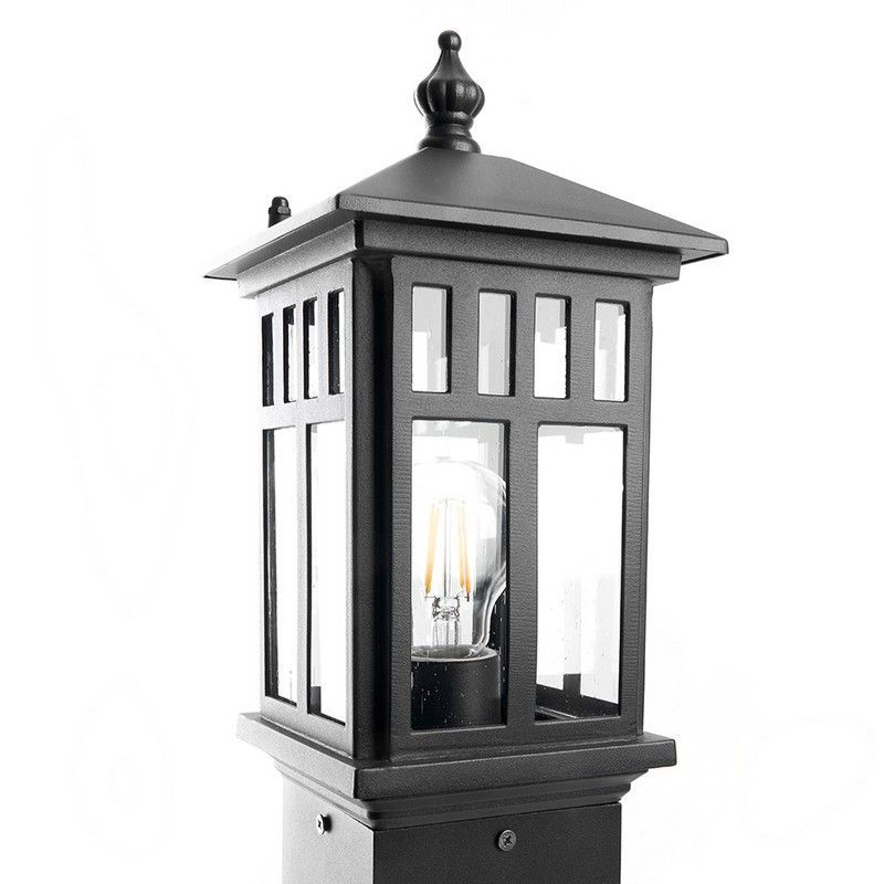 Уличные светильники столб Светильник садово-парковый Feron PL676 столб 60W 230V E27 черный 11691 