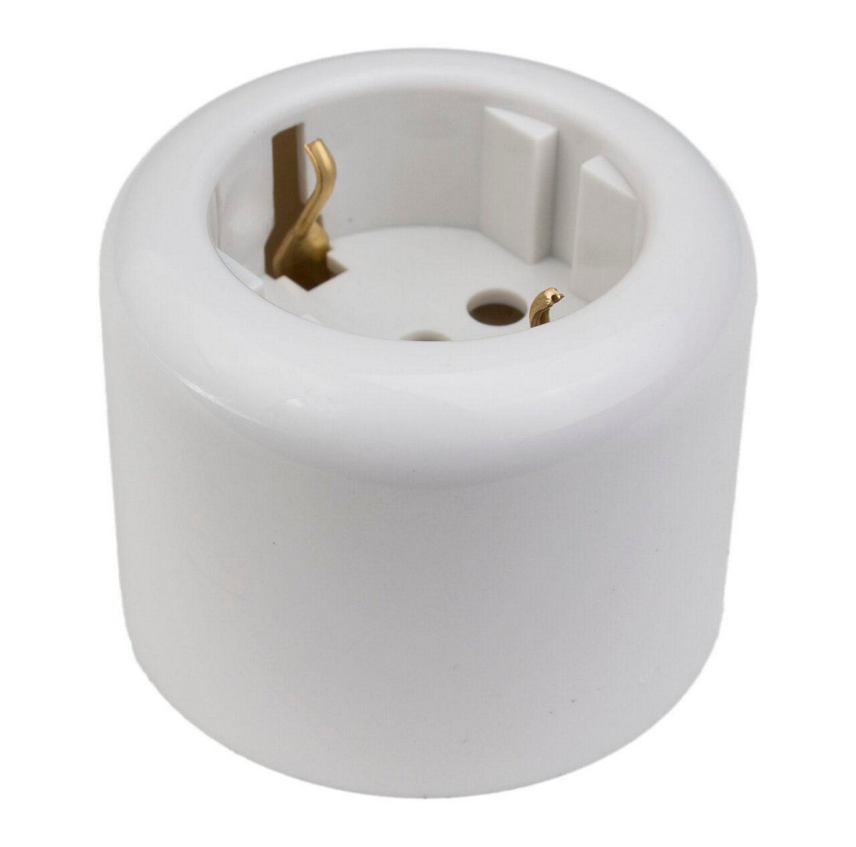 Bironi Лизетта - Ретро розетки и выключатели Розетка BIRONI Ришелье Пластик Белый с/з R1-101-21