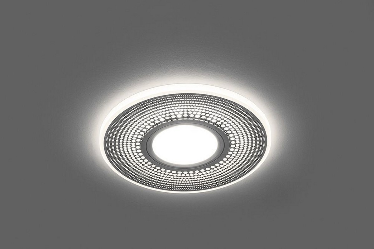Светильник встраиваемый Feron CD950 с LED подсветкой MR16 белый матовый 29712