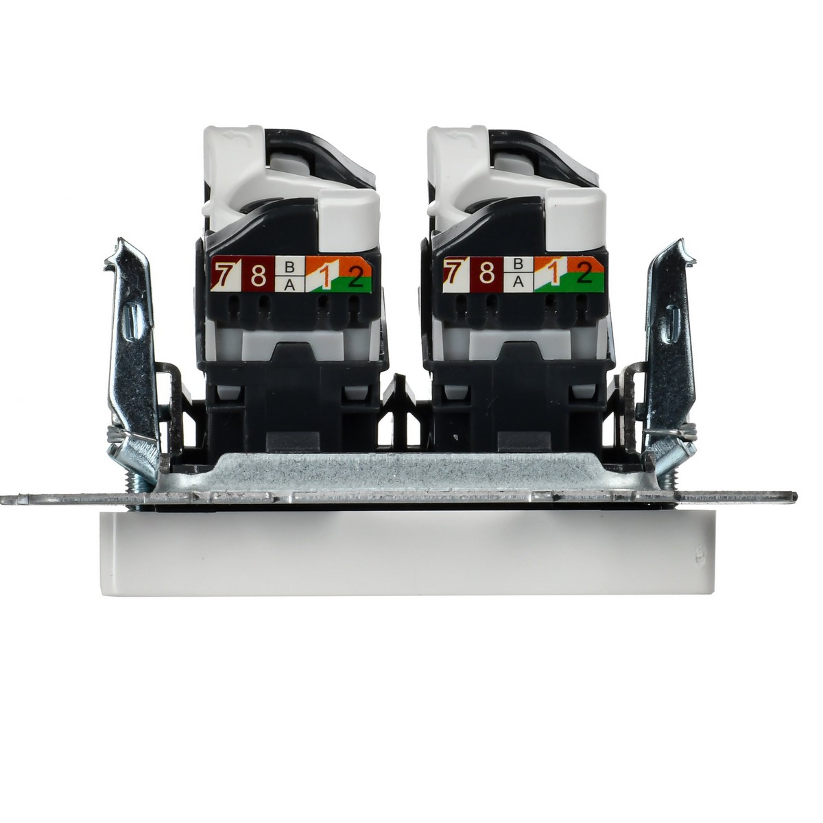 IEK Brite Белый Розетка IEK BRITE компьютерная двойная кат.5E RJ45 РК10-2-БрБ белый BR-K20-1-K01