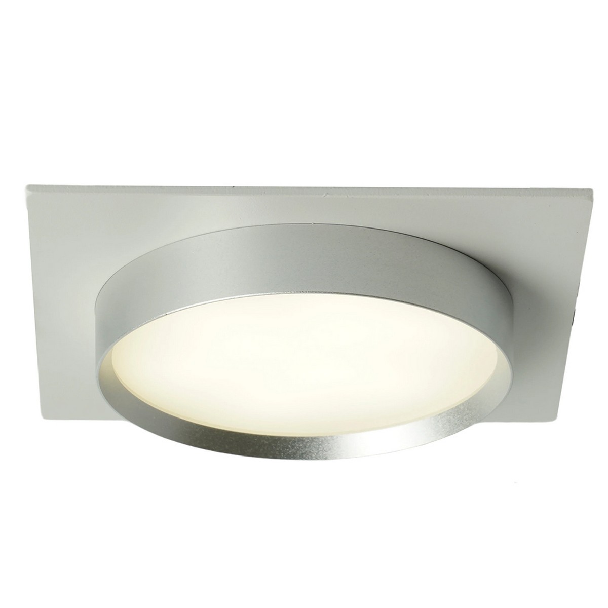 Встраиваемые светодиодные светильники Светильник встраиваемый Feron DL506 потолочный GX53 белый + серебро квадрат 51361 