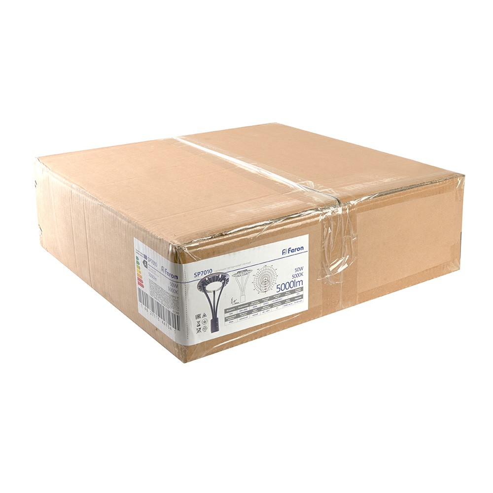 Светильник уличный FERON SP7010 50W 5000lm 5000K серый 48338