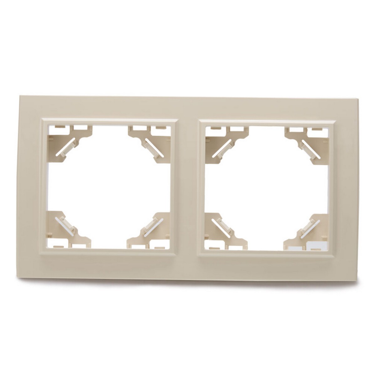 Эрна - Розетки и выключатели Stekker Рамка 2-местная горизонтальная STEKKER PFR00-9002-02 серия Эрна слоновая кость 39241