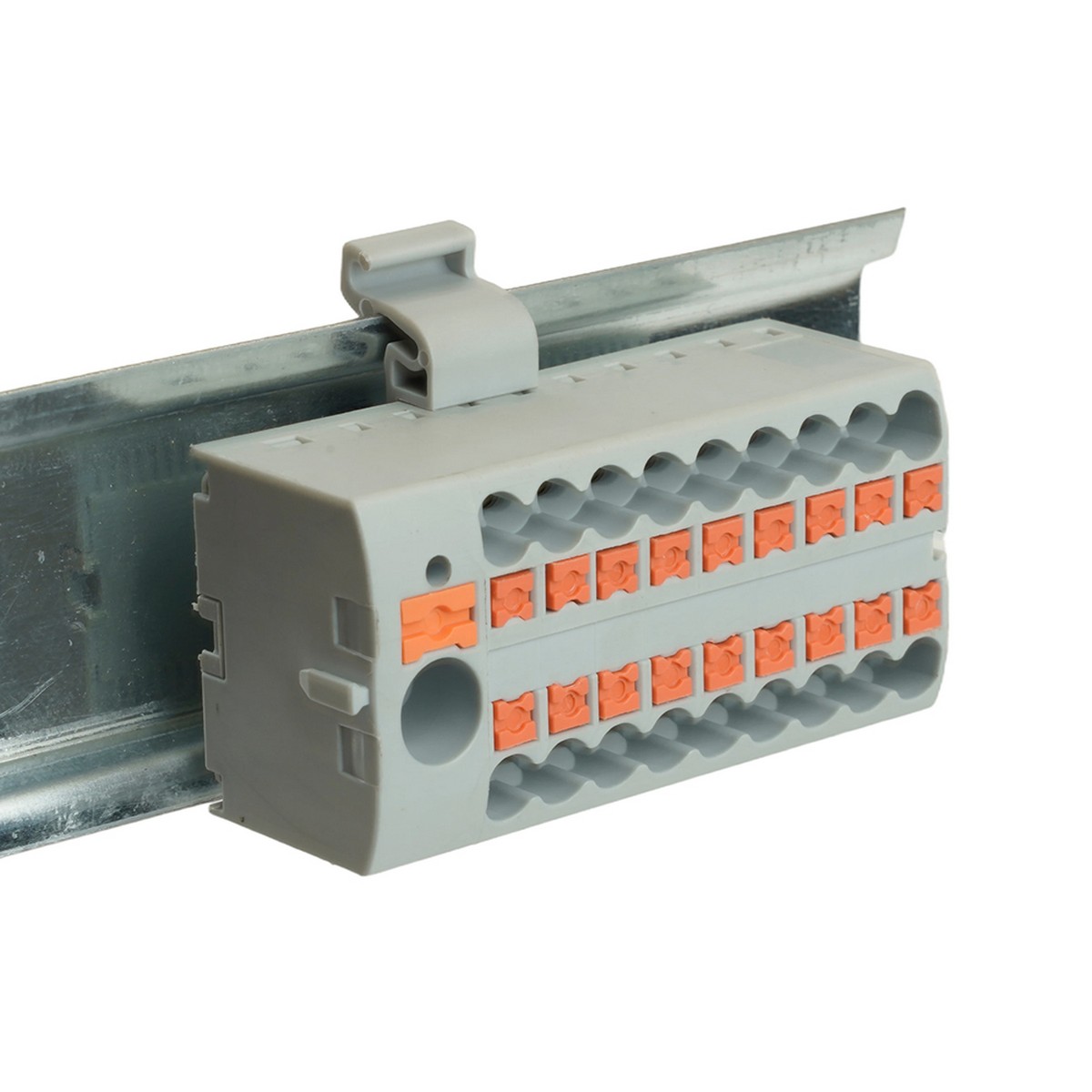 Монтажный держатель STEKKER на DIN-рейку для зажимов блочных (горизонтальная установка) LD580-PTFIX-H2 49757