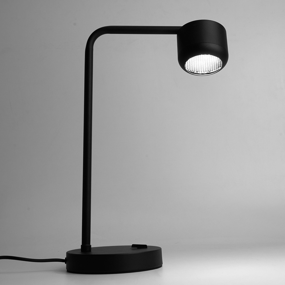 Настольные лампы Настольная лампа Feron DE365 ECHO 12W GX53 черный с антибликовой сеточкой 48404 