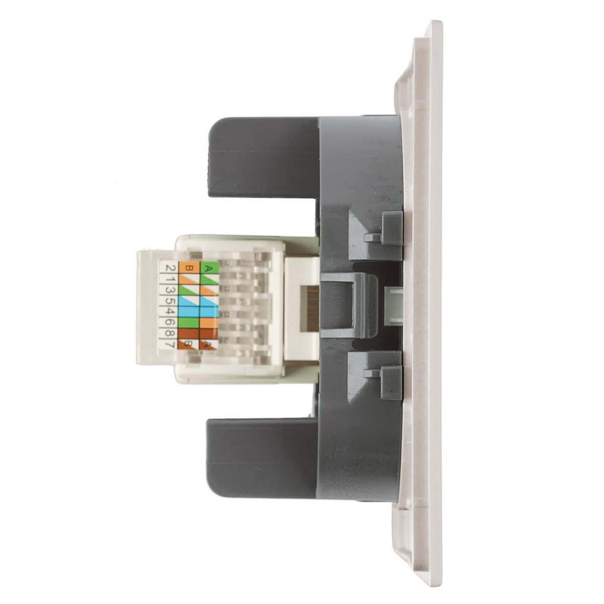 Розетка компьютерная 1-местная RJ-45 STEKKER Мия RST00-3117-08 пудровый жемчуг 50480