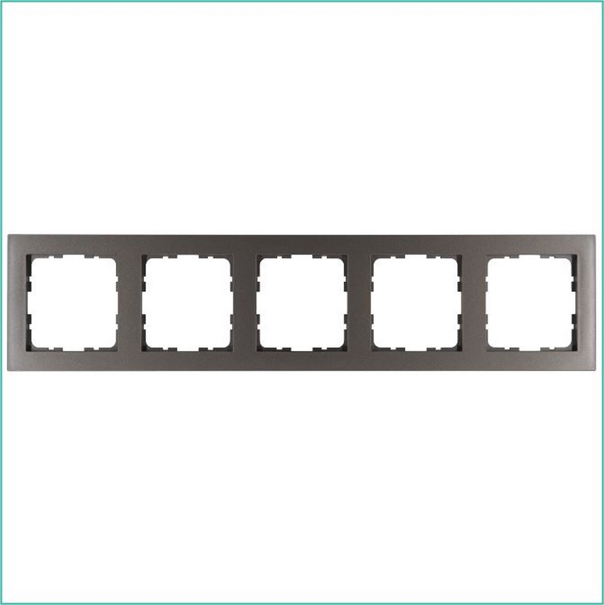 JASMART G - розетки и выключатели Рамка JASMART G-Classic 5-постовая Мокко G1005Z