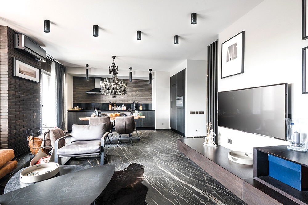 Подвесные светодиодные светильники Светильник подвесной Feron ML1888 Barrel PRISM levitation MR16 35W 230V чёрный золото 48669 