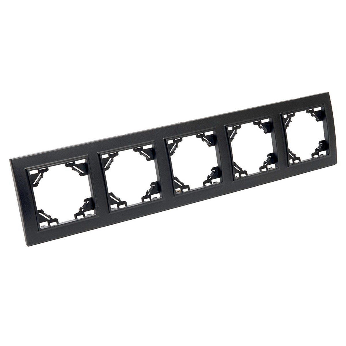 Рамка 5-местная горизонтальная STEKKER PPFR00-9005-03 серия Эрна черный 39622
