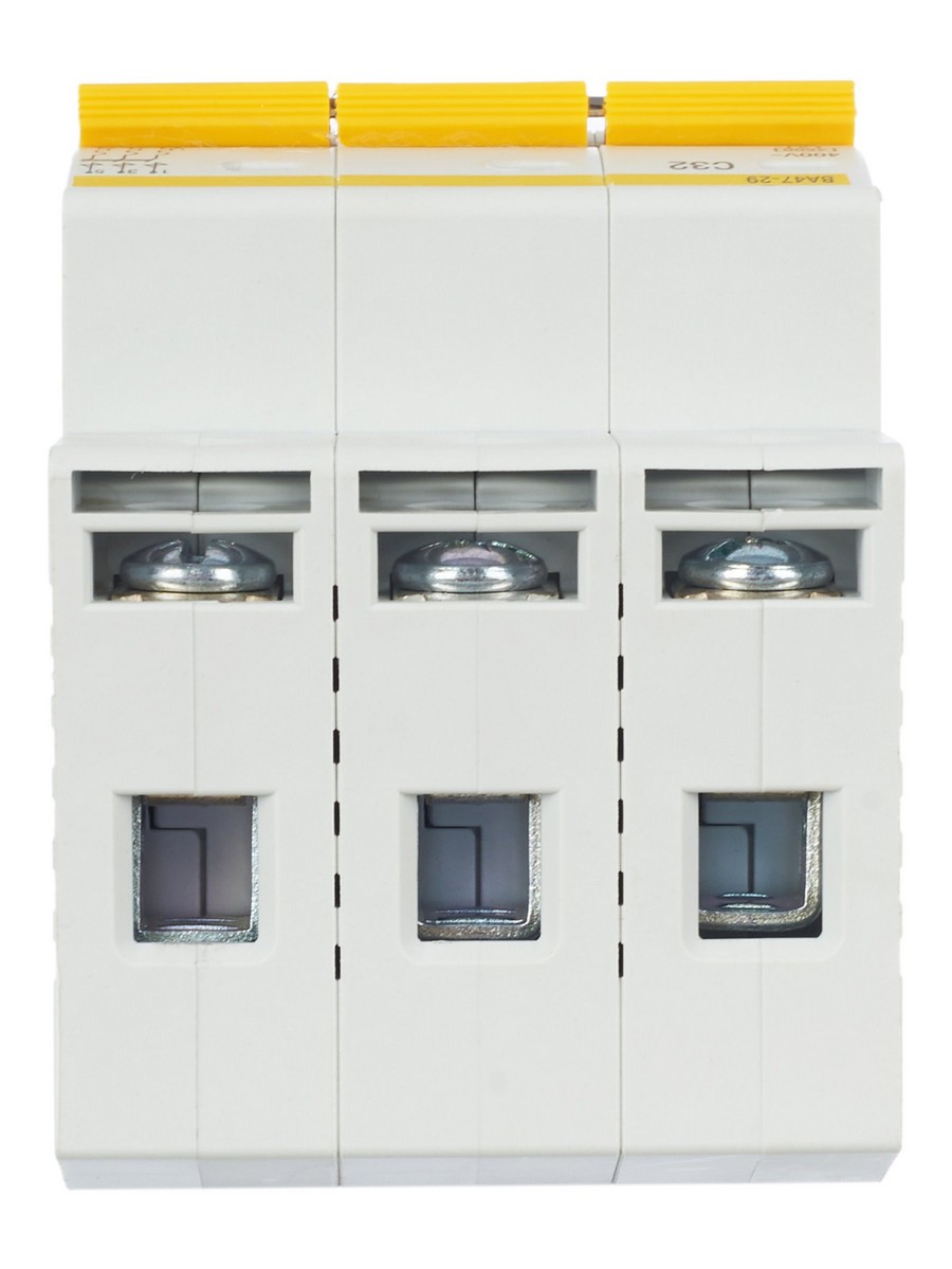 3 полюсные (трехполюсные) Автоматический выключатель IEK KARAT ВА47-29 3Р 32А 4,5кА х-ка С MVA20-3-032-C 