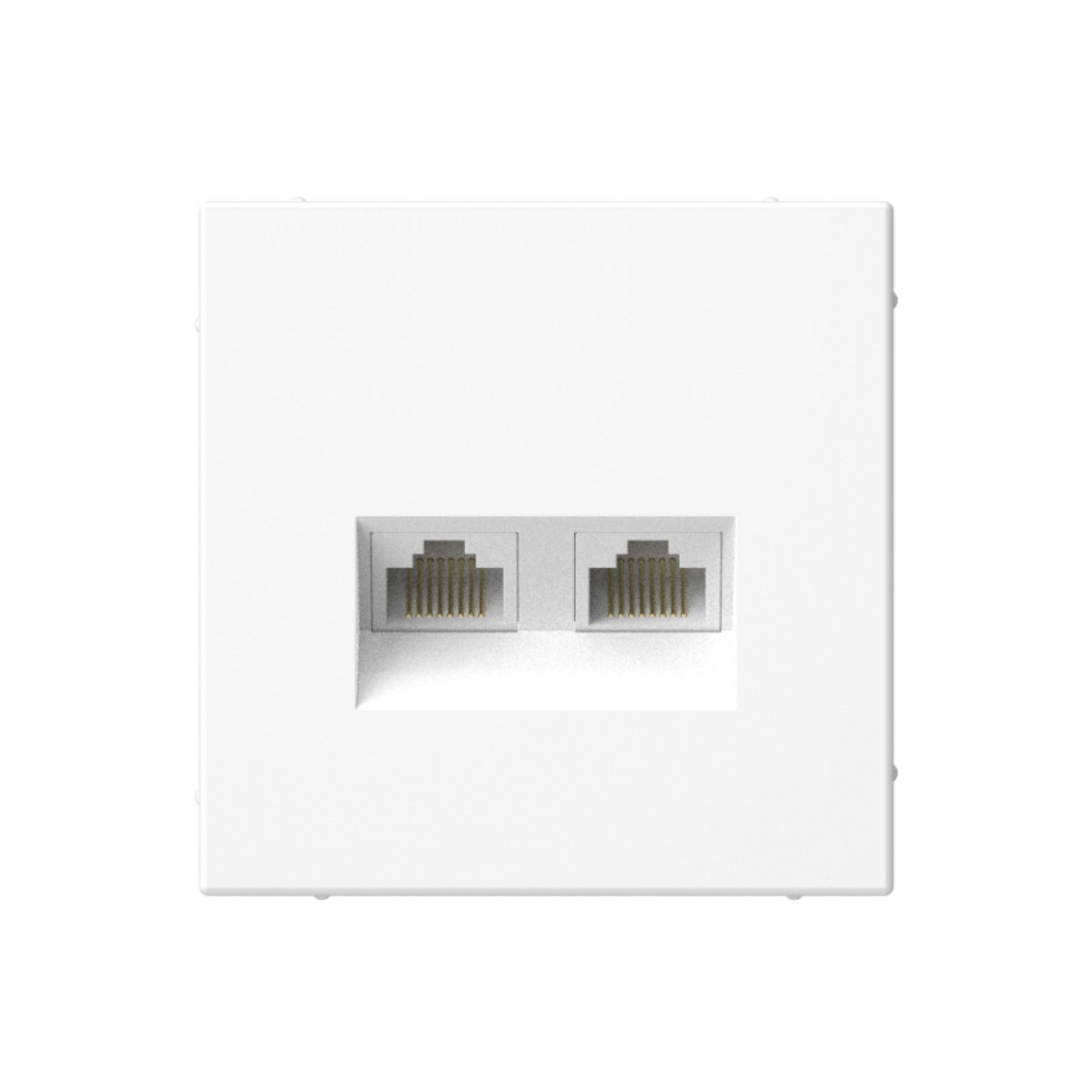 Розетка компьютерная Systeme Electric ArtGallery Белый двойная RJ45+RJ45, кат. 5е,