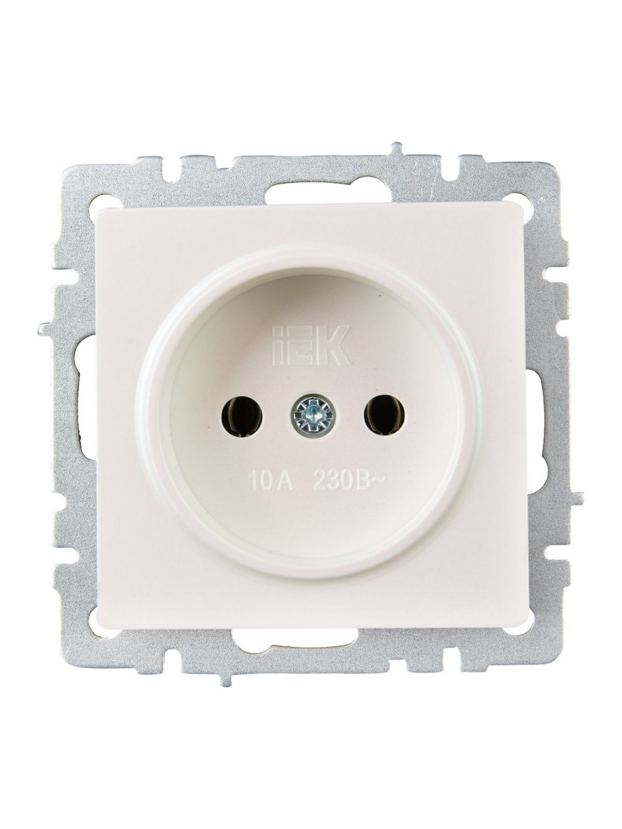 IEK Brite Жемчуг Розетка IEK BRITE б/з без шторок 10А РС10-1-0-БрЖ жемчуг BR-R10-10-K36