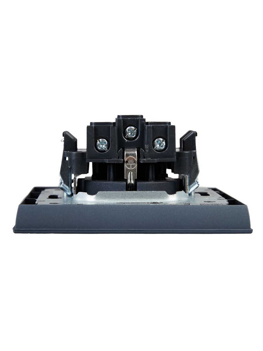 Розетка IEK BRITE Маренго с з/к/ш 16А в сборе РСР14-1-0-БрМ BR-R14-16-K35-F