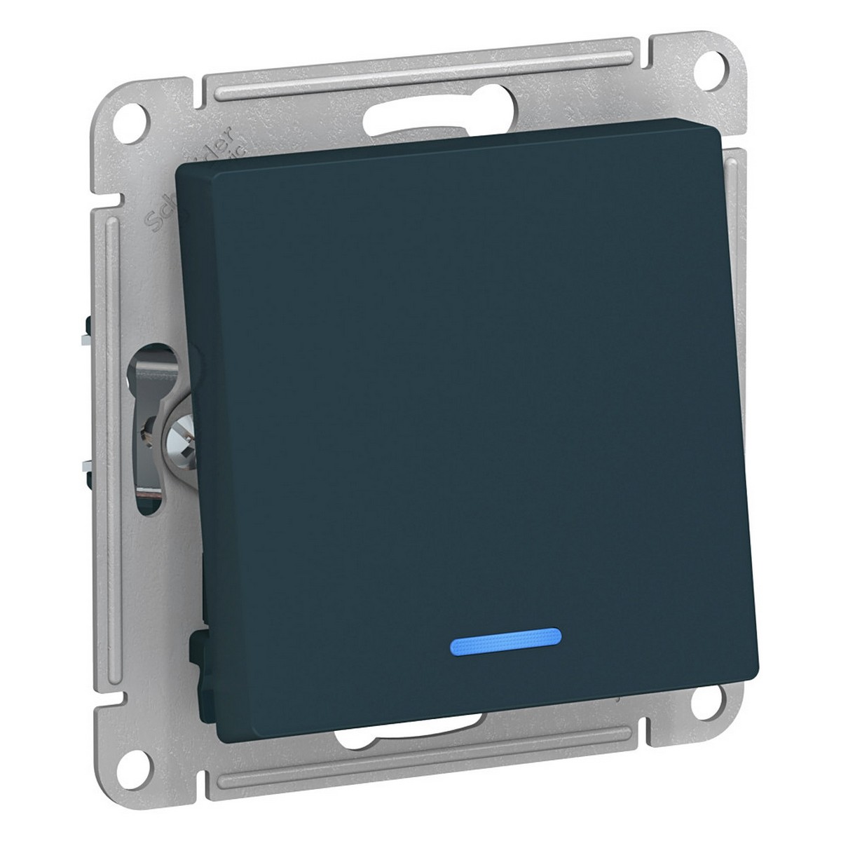 Переключатель 1-клавишный Systeme Electric AtlasDesign Изумруд с подсветкой, сх.6а, ATN000863